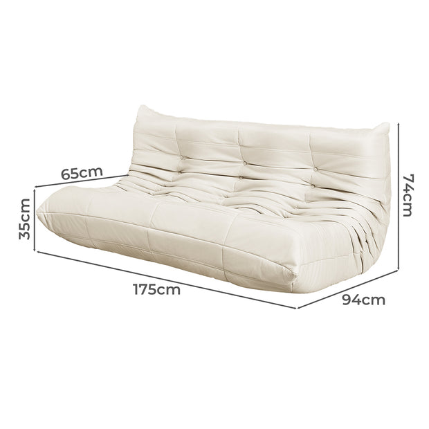 Levede 3 Seaters Floor Sofa Caterpillar Lounge-2018816941749309442
