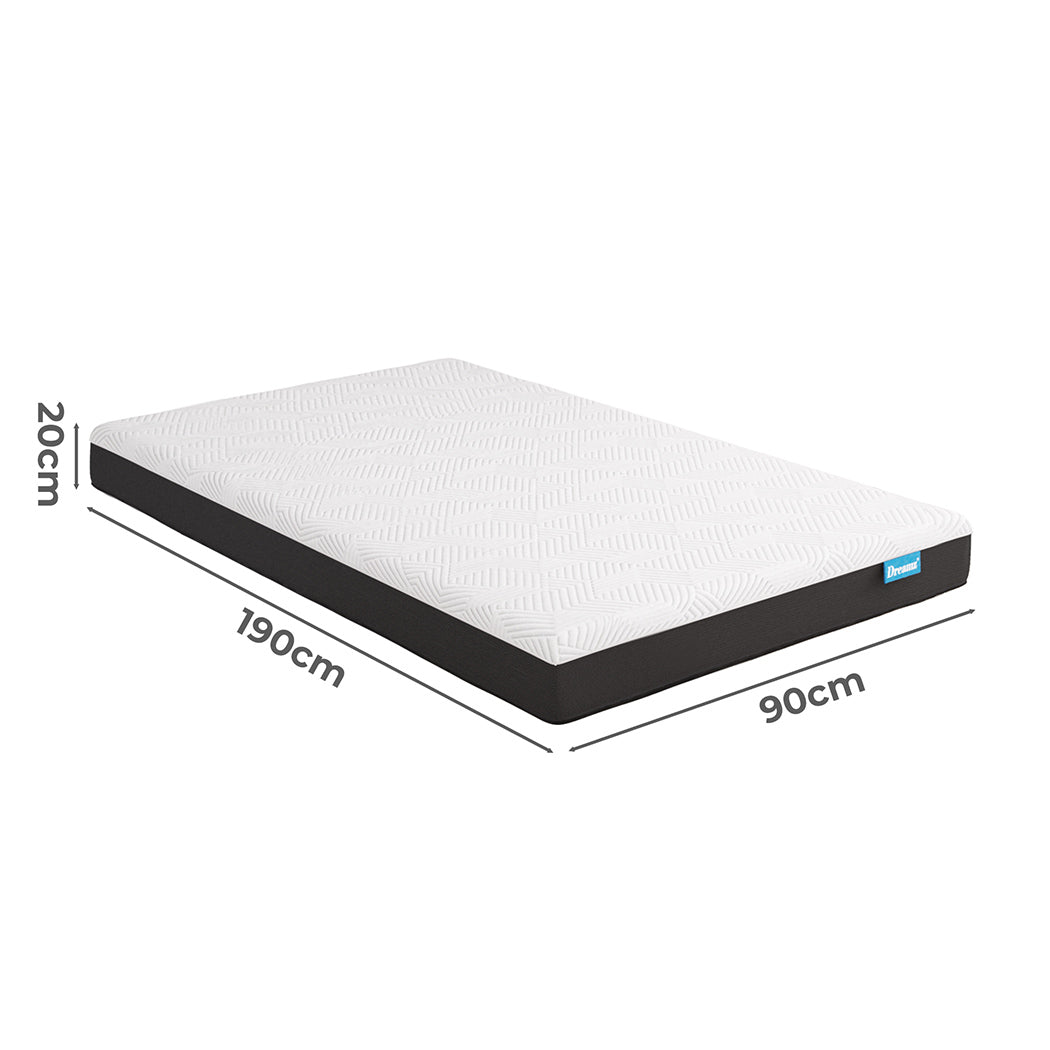Dreamz Mattress Gel Memory Breathable Single-2006732830050226178