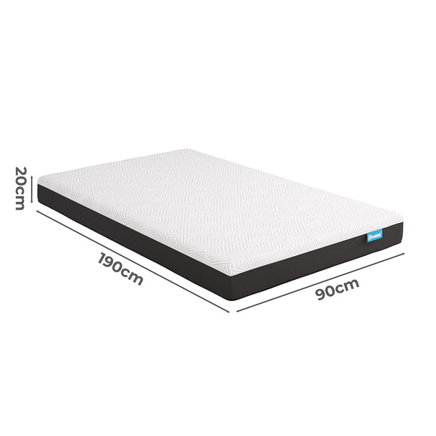 Dreamz Mattress Gel Memory Breathable Single-2006732830050226178