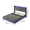 Levede Double Bed Frame Gas Lift LED Light-2006732862769991682