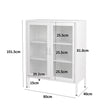 Levede Storage Cabinet Steel Kitchen White-2006733266870210562