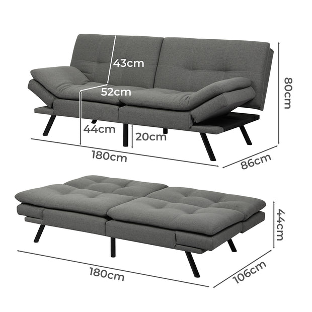 Levede Sofa Bed Futon Recliner Lounge-2006732844122116098