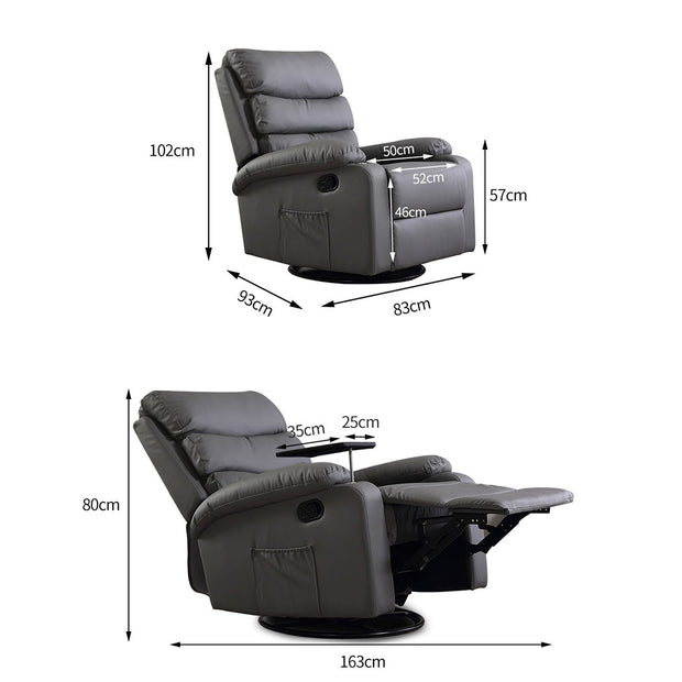 Levede Massage Chair Recliner Chairs Grey-2006733117536210946
