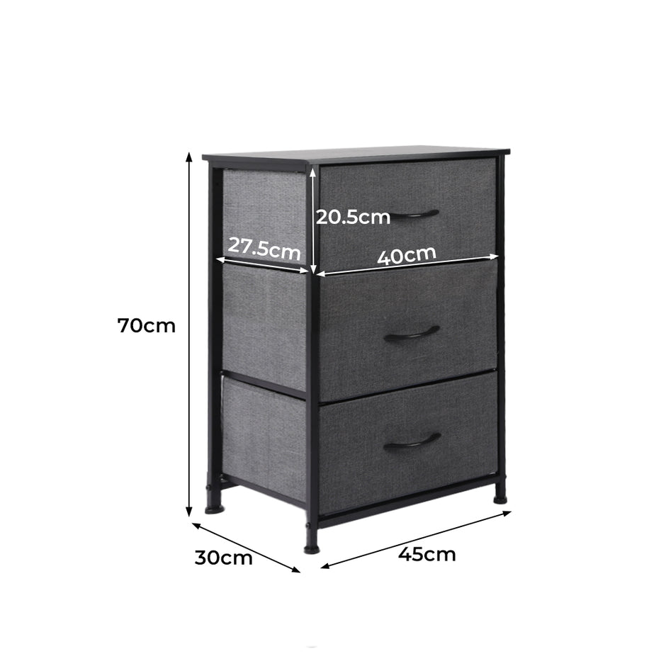 Levede Storage Cabinet Tower Chest Dark Grey-2006733263565099010