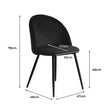 Levede 4x Dining Chairs Kitchen Cafe Black-2006732720193015810
