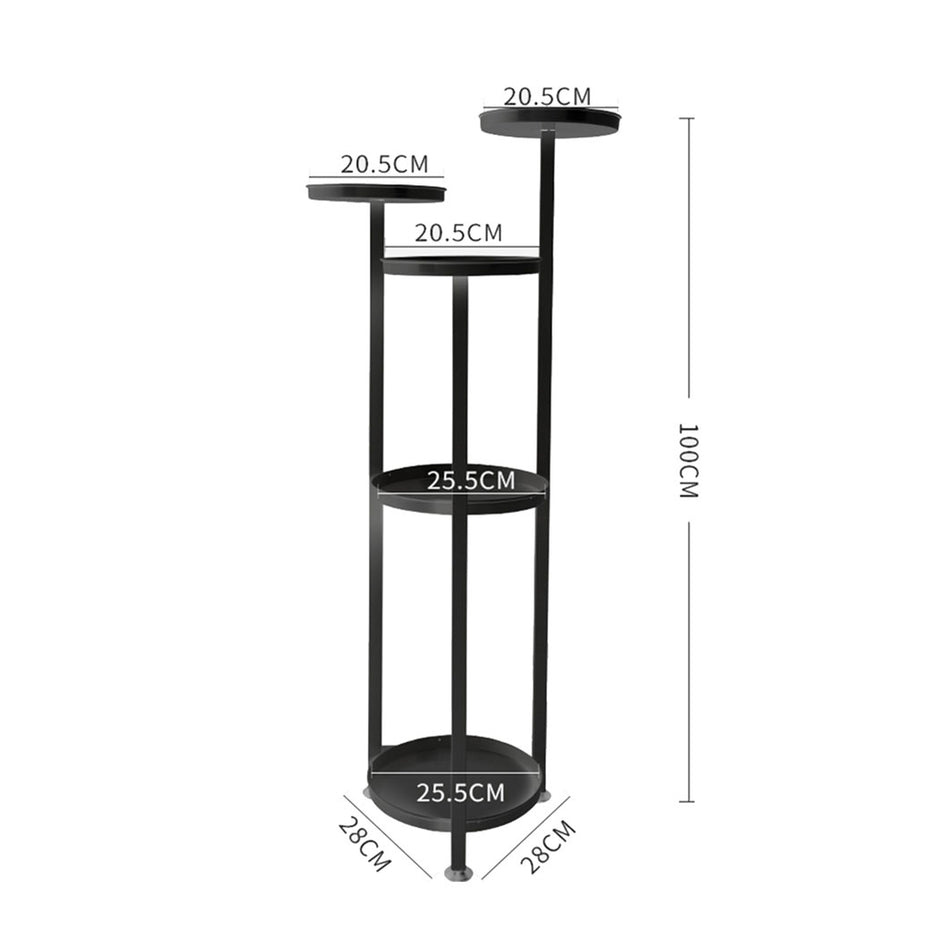 Levede Plant Stand Outdoor Indoor Flower Black Medium-2006732929472008194