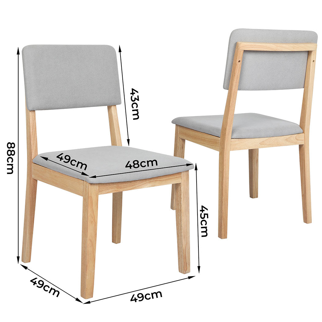 Levede Dining Chairs 6 Upholstered Kitchen Chair-2006732735825186818