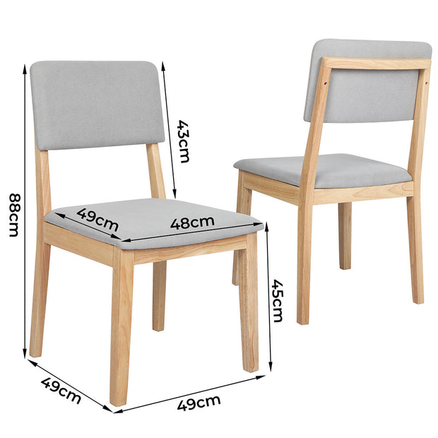 Levede Dining Chairs 6 Upholstered Kitchen Chair-2006732735825186818
