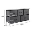 Levede Chest of 5 Drawers Storage Cabinet Dark Grey-2006733262080315394