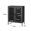 Levede Storage Cabinet Steel Kitchen Black-2006733266635329538