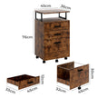 Levede Mobile File Cabinet 3 Drawers Home Office Desk-2006732762572263426