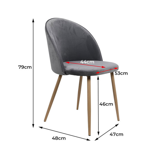 Levede 8x Dining Chairs Seat French Grey-2006732721086402562