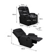 Levede Recliner Chair Electric Lift Black-2006733116848345090