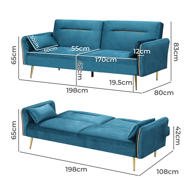 Levede 3-Seater Sofa Bed Convertible-2018816935977947138