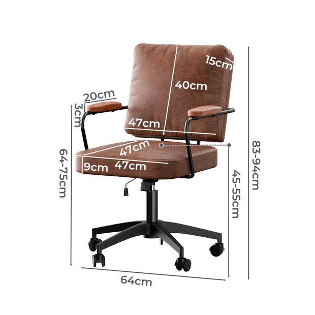 Levede Office Arm Chair Leather Executive Chairs-2006732703457742850