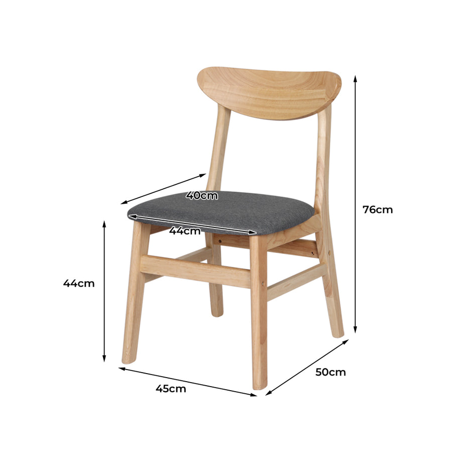 Levede 2xDining Chairs Kitchen Chair Nature Clear 2Pack-2006733265708388354