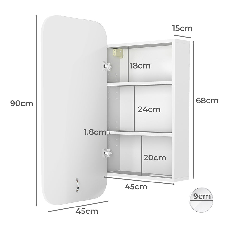 Levede Bathroom Mirror Cabinet-2006732716950818818