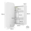 Levede Bathroom Mirror Cabinet-2006732716950818818