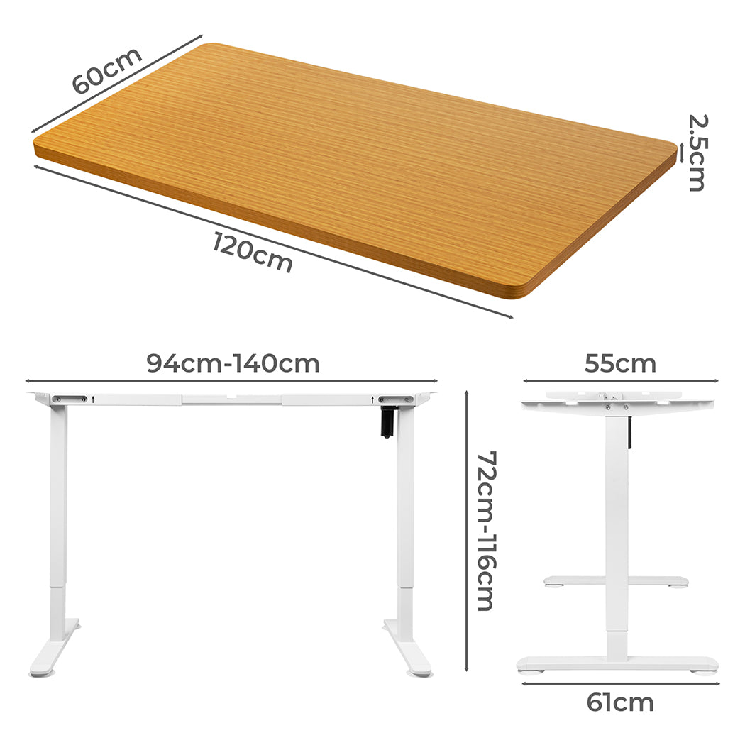Levede Motorised Standing Desk Height 120cm Natural 800x 1.5MM-2018816928658886658