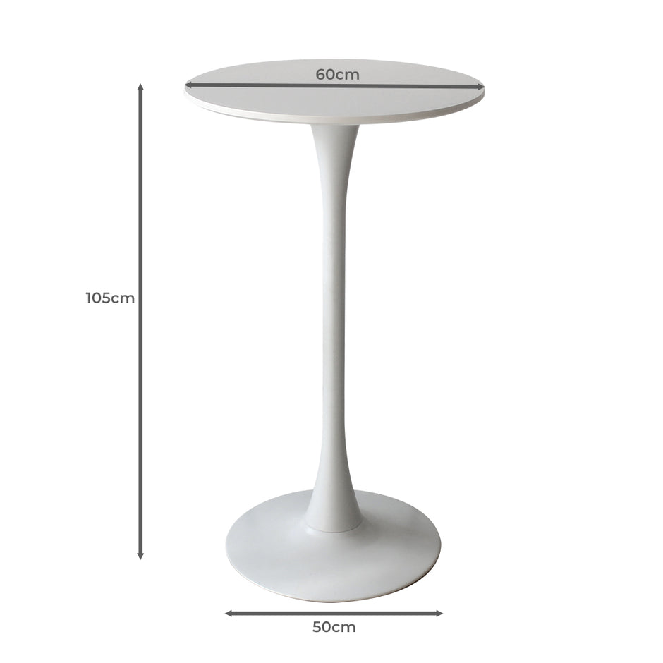 Levede 2x Round Bar Table Pub Tables White-2006733275493699586