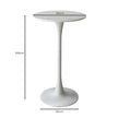 Levede 2x Round Bar Table Pub Tables White-2006733275493699586