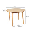 Levede Dining Table Round Rubberwood Base 100cm Natural 100 CM-2018816939933175810