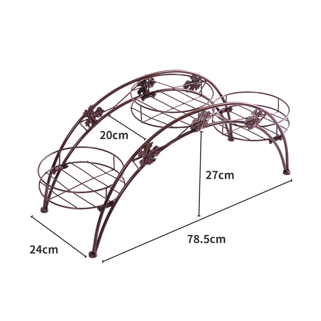 2X Plant Stand Outdoor Indoor Metal Bronze-2018816788816596994