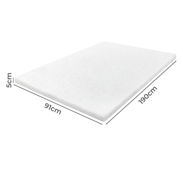 Dreamz Dual-Layer Memory Foam Mattress Topper Single-2017004948327370754
