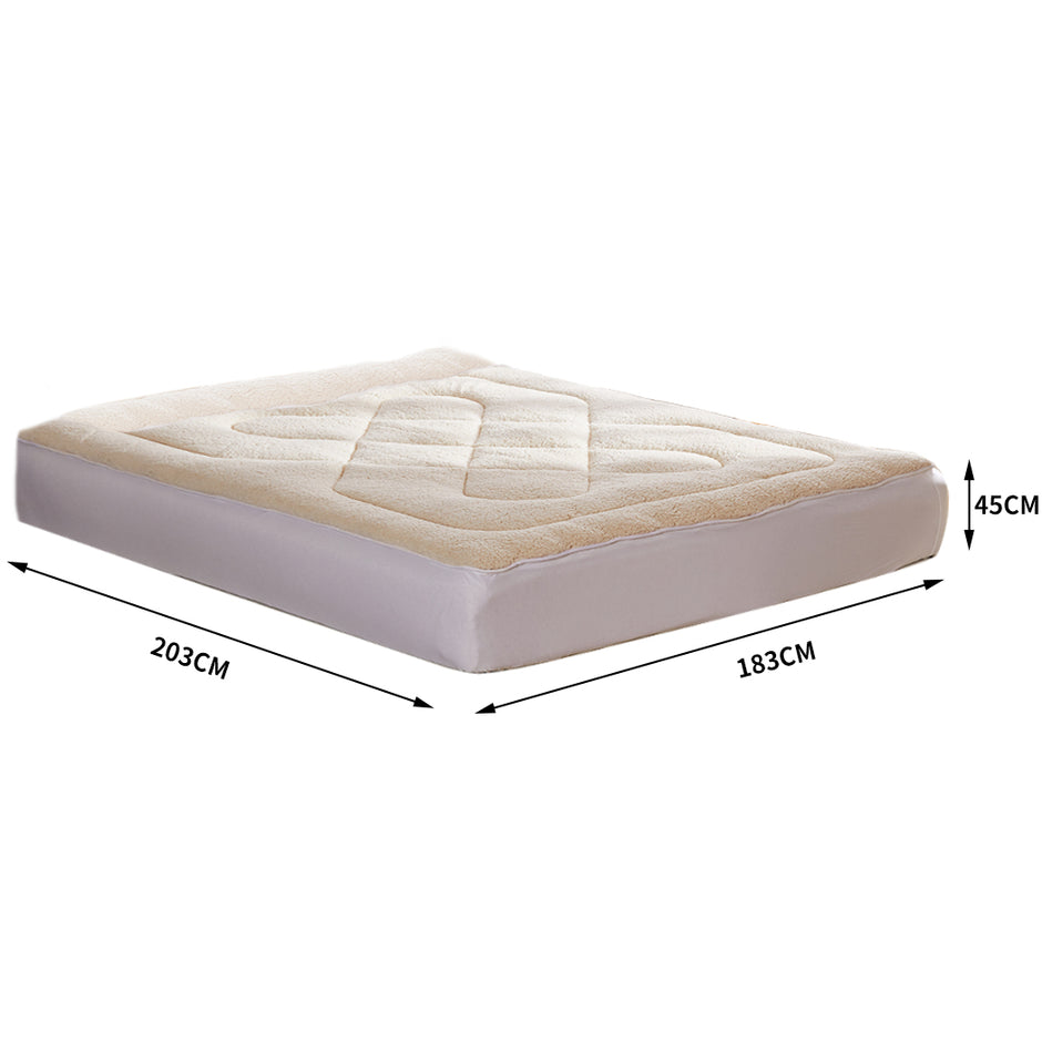 DreamZ Mattress Topper 100% Wool Underlay King-2018816830092742658