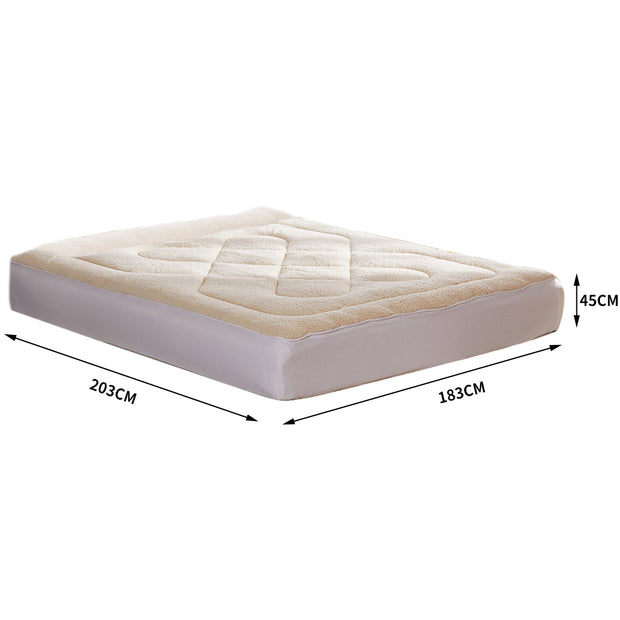 DreamZ Mattress Topper 100% Wool Underlay King-2018816830092742658