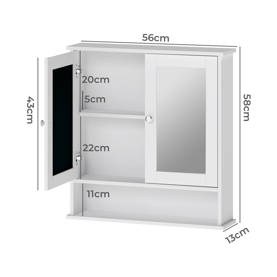 Levede Bathroom Mirror Cabinet Storage Cupboard Shelf-2011971103945265154