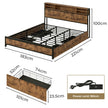 Levede King Bed Frame Industrial Storage LED Charing-2011971104339529730