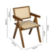 Levede 8x Walnut Wicker Armchair Dining Chair-2018816940583292930