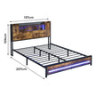 Levede Double Bed Frame Storage Headboard Industrial-2006732901386948610