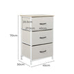 Levede Chest of 3 Drawers Bedside Table Beige-2006733263275692034