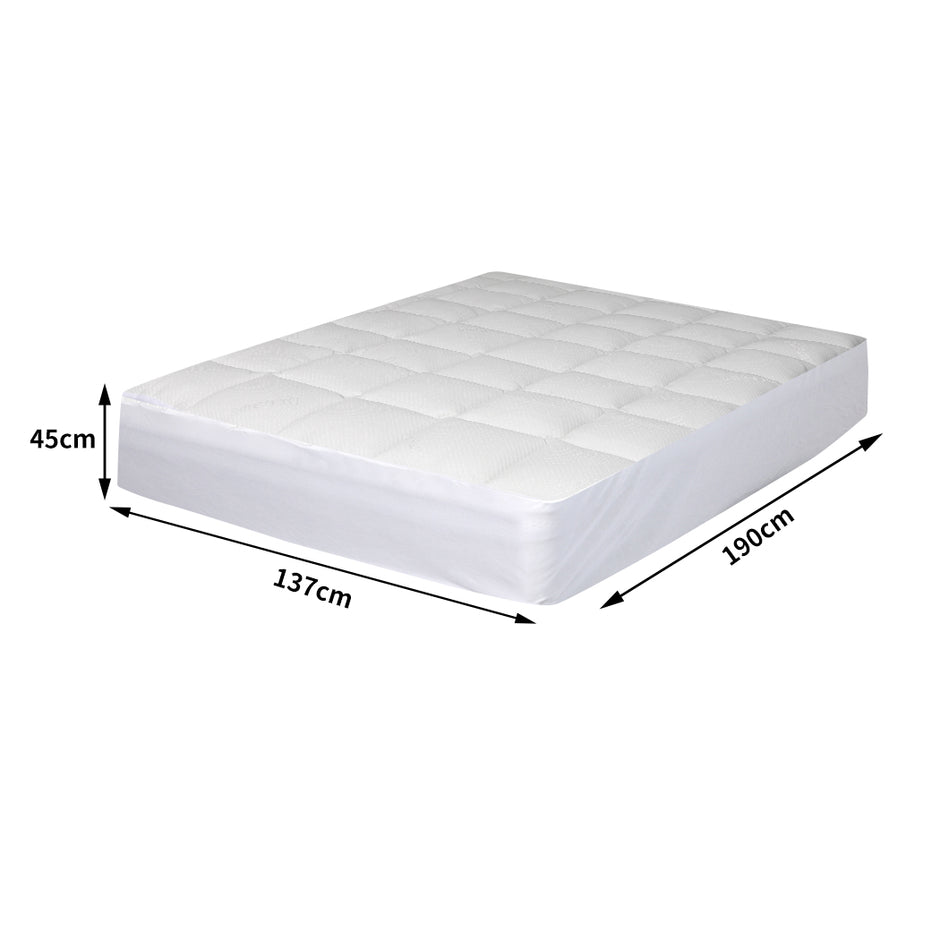Dreamz Mattress Protector Luxury Topper Double-2006733100100489218