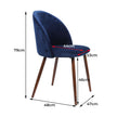 Levede 2x Dining Chairs Seat French Navy-2006733259186245634