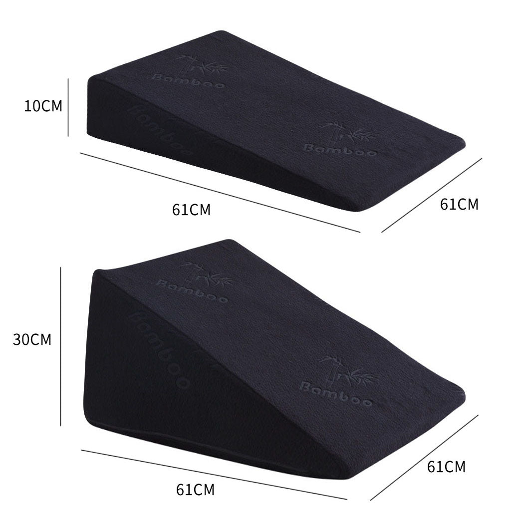 Cool Gel Memory Foam Bed Wedge Pillow With Cover-2006732867476000770