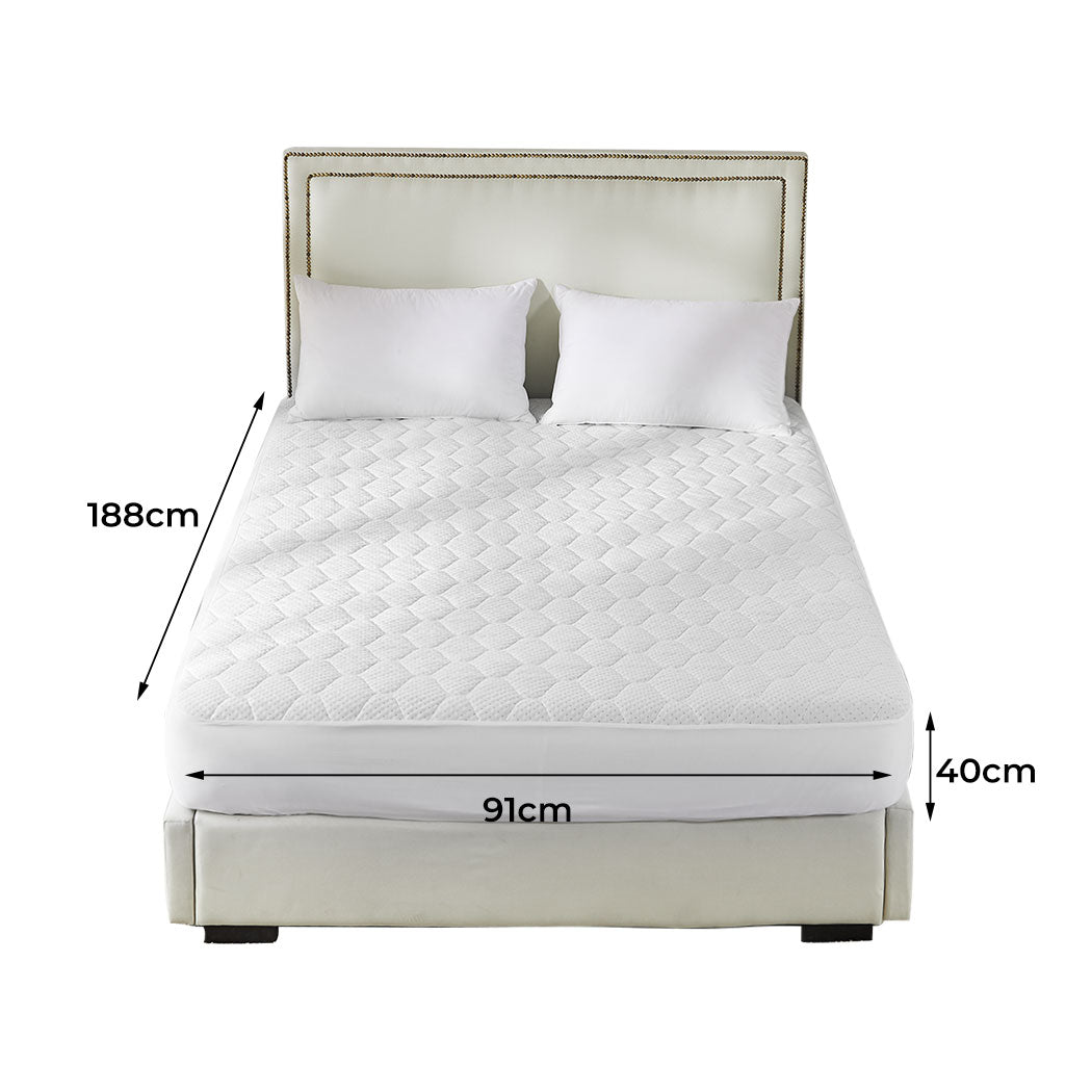 Dreamz Mattress Protector Topper Bamboo Single-2018816647783124994