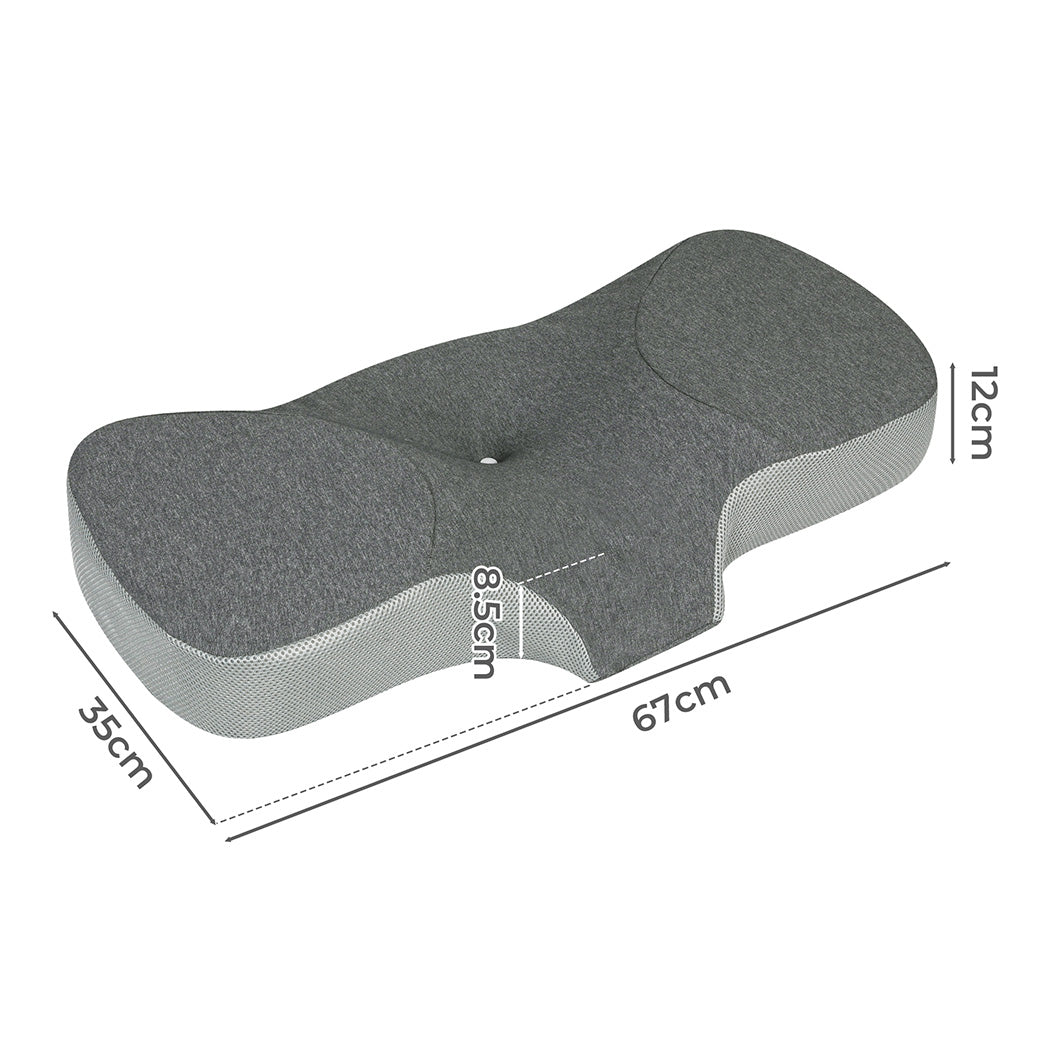 Dreamz Memory Foam Pillow Pillowcase Supprt Grey Rebound-2018816674668613634