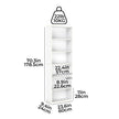 Levede 6 Tier Book Shelf Adjustable Shelves White-2006732776304414722
