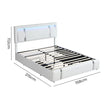 Levede Double Bed Frame With Adjustable Headboard White-2018816920018620418