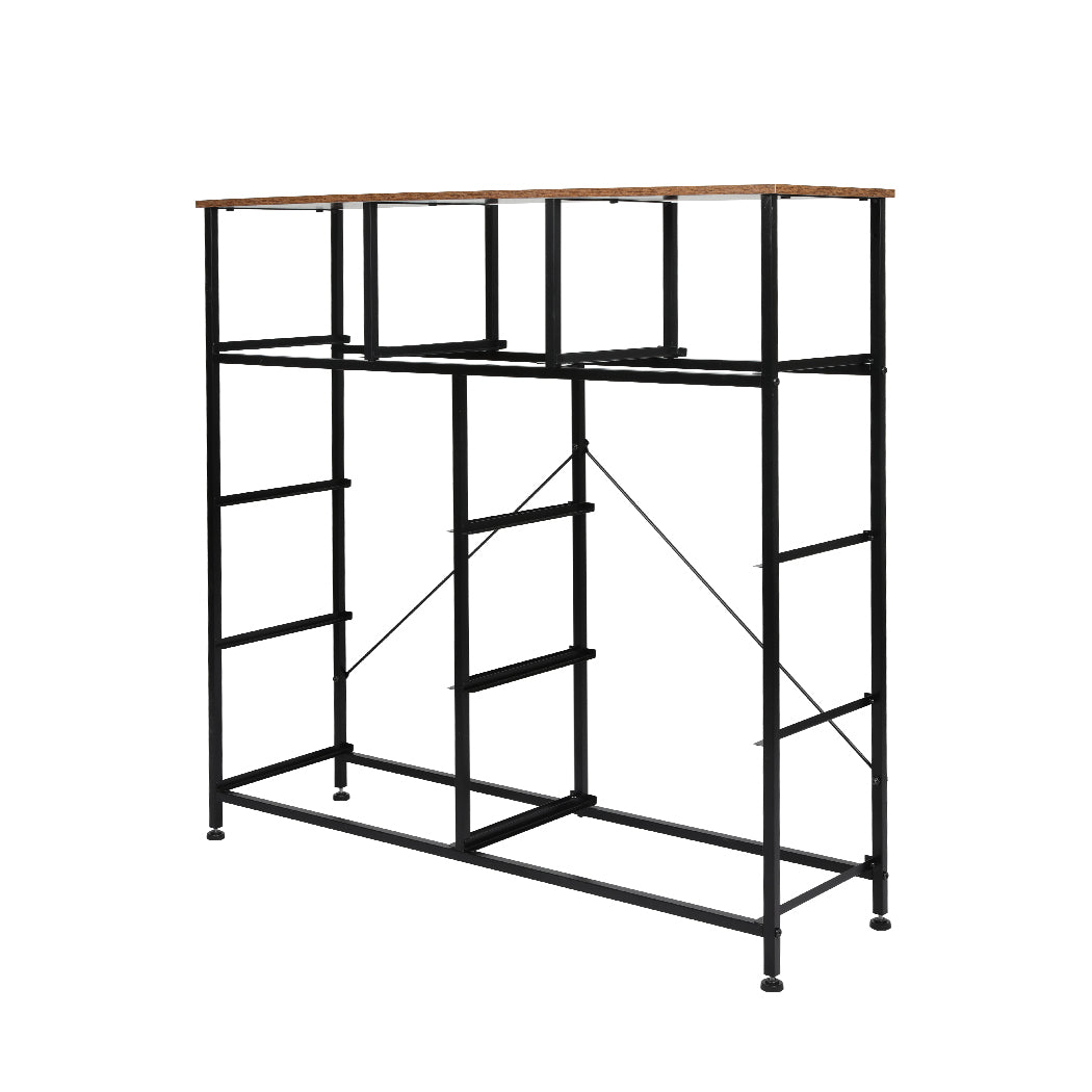 Levede Storage Cabinet Tower Chest Brown Fold-2018816894743744515