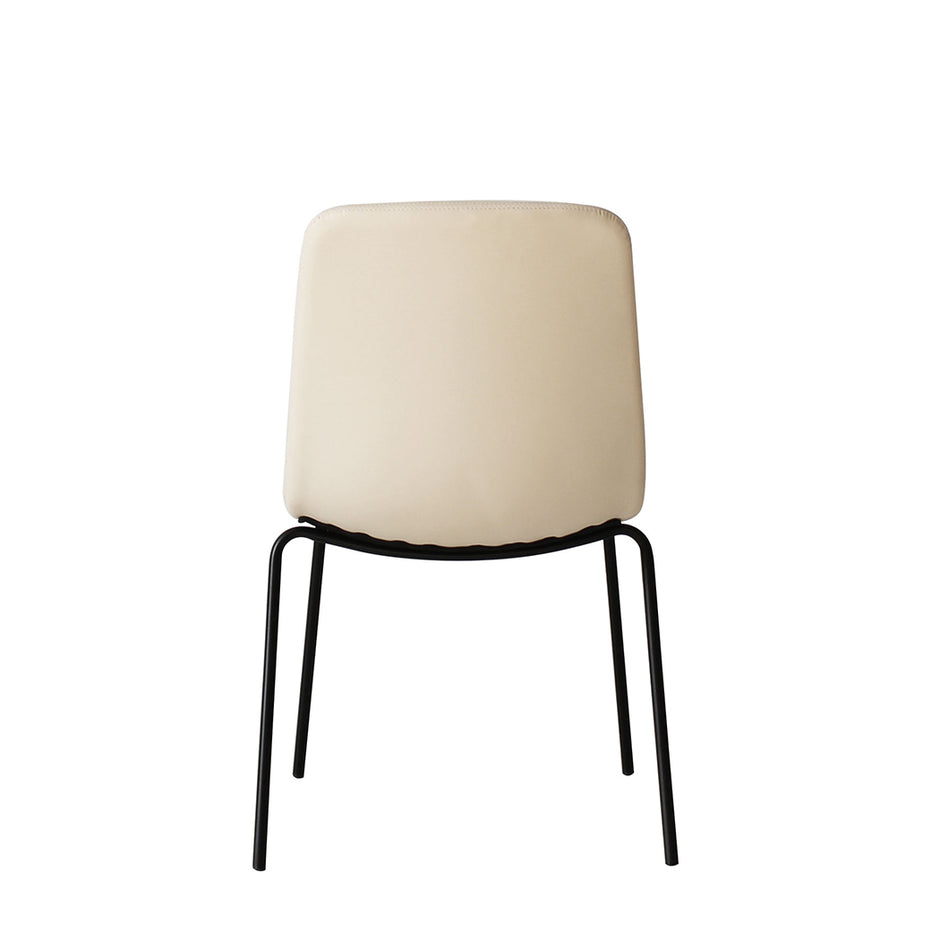 Levede Stackable Dining Chairs Kitchen Beige Set of 8-2006732727428190211