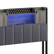 Levede Single Bed Frame with Storage Headboard RGB LED-2011971105295831043