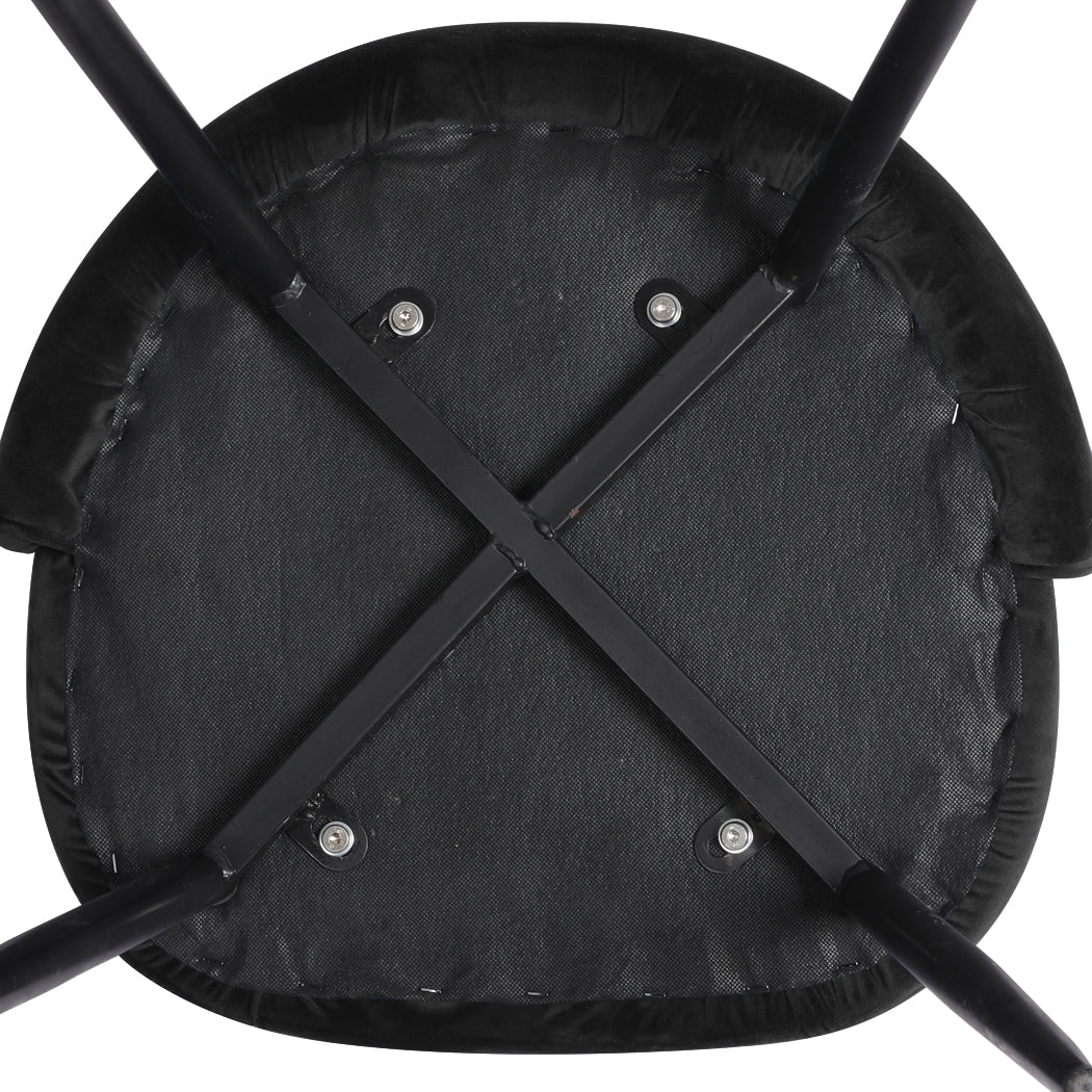 Levede 6x Dining Chairs Kitchen Cafe Black-2006732720369176579