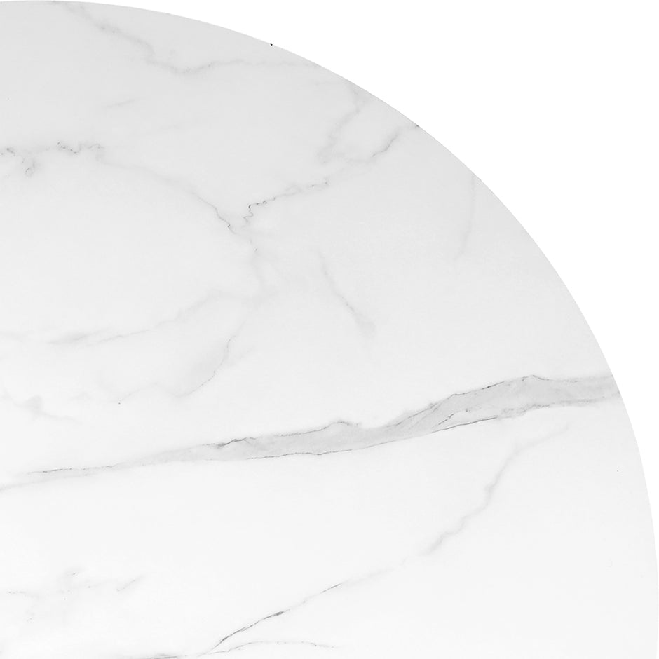 Levede Dining Table Round Rubberwood Base 120cm White 120 CM-2018816940402937859
