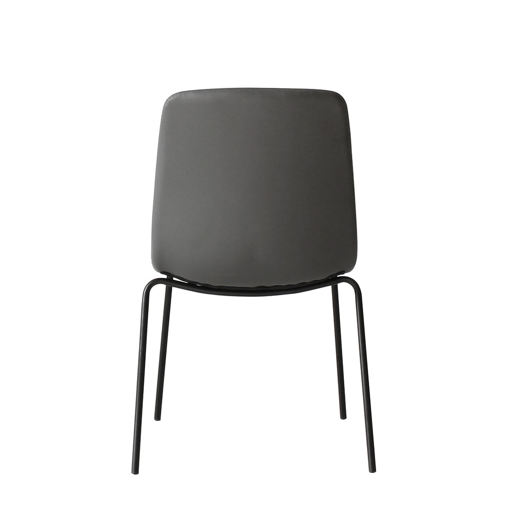 Levede Stackable Dining Chairs Kitchen Grey Set of 8-2006732727608545283