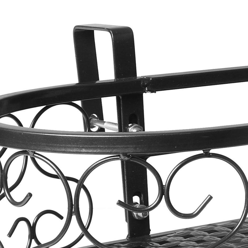 Levede Plant Stand Outdoor Indoor Home Black Oval-2018816694297956355