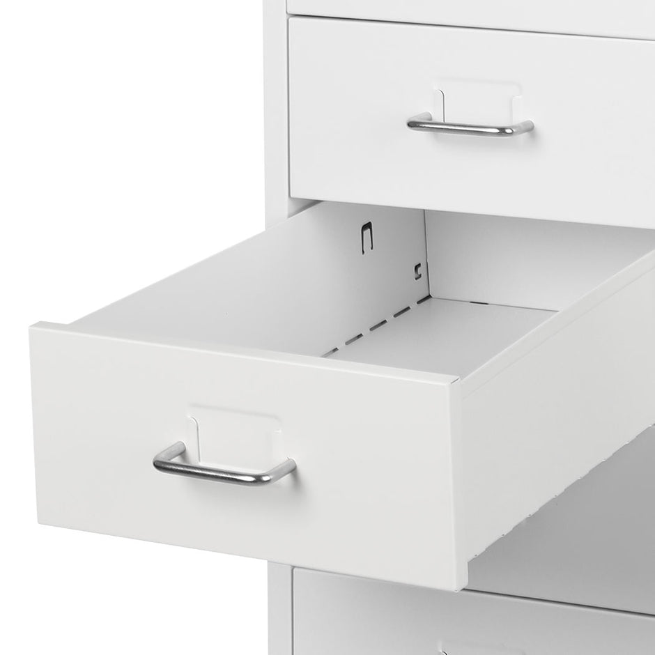 Levede Office Cabinet 8 Drawer Drawers White-2006733172112494595